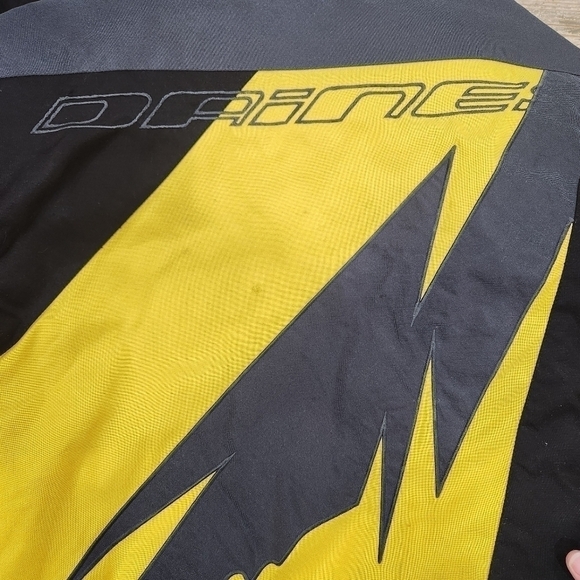 VINTAGE 90s DAINESE  Italian Motorcycle Jacket, Blk/Yellow, EU 56 US Men's XL - Picture 14 of 16